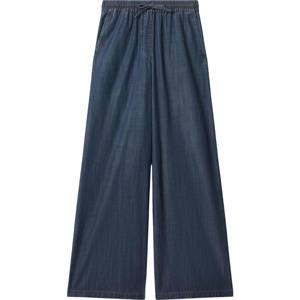 REISS Carter Denim Look Wide Leg Trousers